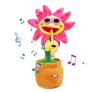 Generisch Talking Sunflower - Plush 12.99in Singing Dancing Toy | Glowing Repeating Recording Sassofono Sunflower con 200 Canzoni, Regalo Musicale per Bambini 18+