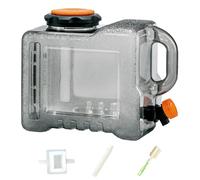 Generisch Tanica per acqua con rubinetto da 12 l, 17,6 x 26,2 x 40 cm, serbatoio 'acqua con coperchio, rettangolare, grande volume, con rubinetto, riutilizzabile, per pic-nic, roulotte e