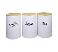 Generisch Tanica per tè, 3 pezzi da 1200 ml, contenitori per caffè, zucchero, tè, per caramelle, salt counter countertop cafe Office