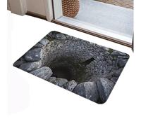 Generisch Tappetino da bagno con illusione 3D, antiscivolo, impermeabile | Tappetino da cucina con foro senza pavimento, per l'uso sul pavimento in soggiorno, camera da letto, bagno e cucina
