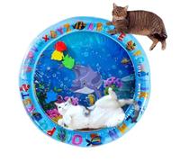 Generisch Tappetino d'acqua per gatti, sensoriale ispessito per animali domestici, tappetino interattivo per gatti, ad acqua, per estate, piscina, viaggi, casa, soggiorno, camera da