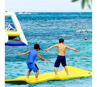 Generisch Tappetino galleggiante con imbottitura in schiuma a 3 strati, per lago, piscina e mare, attività acquatiche, per adulti all'aperto, giallo, 2,7 m x 1,8 m x 3,3 cm