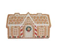 Generisch Tappetino natalizio per porta - 32 pollici Christmas Welcome Floor Mat | Tappetini per casa di pan di, per ingresso, terrazza, interni, esterni, decorazione per la casa