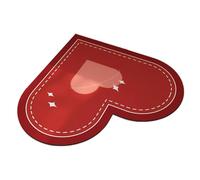 Generisch Tappetino per porta del water, Diatom - Piedini di fango | Red Love non Strip Tracking per bagno, tappeto da doccia romantico 23,6 x 23,6 x 0,4 pollici per decorazione della casa