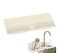 Generisch Tappetino scolapiatti in silicone per rubinetto da cucina, 61 cm | Paraspruzzi inclinato di 8 gradi per il lavello della cucina per il piano di lavoro del bagno, per riporre