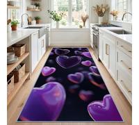 Generisch Tappeto passatoia a forma di cuore, adatto per persone allergiche | Tappeto da corridoio, facile da pulire, antiscivolo, romantico, a forma di fiaba, per soggiorno, cucina, corridoio