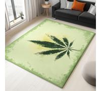 Generisch Tappeto vintage con foglie di cannabis antico per soggiorno, 180 x 240 cm, a pelo corto, per camera da letto, lavabile, super morbido, durevole, antiscivolo, per cameretta dei bambini, sala