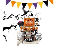 Generisch Targhette in legno per Halloween, per la scrivania, e il soggiorno