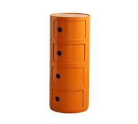 Generisch Tavola rotonda con drawers and Sliding Door, rimovibile Storage Table for Bedroom, Modern Side Table with Plastic Chest, Suitable for Office, Bathroom, Living Room