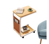 Generisch Tavolino da caffè portatile a forma di C, a doppio strato, mobile per ambienti della vita, tavolino da caffè per soggiorno, appartamenti e contemporanei