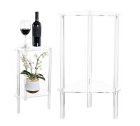 Generisch Tavolo angolare triangolare - Compressa acrilica trasparente, doppia | Eleganti mobili da bagno moderni, moderno accessorio decorativo funzionale compatto minimalista