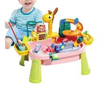 Generisch Tavolo da gioco ad acqua, rubinetto a giraffa, Tun-als-ob, lavabo per bambini con acqua corrente, per lo sviluppo cognitivo, coordinazione occhio-mano, gioco di ruolo interazione