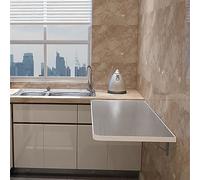 Generisch Tavolo pieghevole da parete - Stainless Steel Workbench, Space Saving Kitchen Dining & Computer Desk, 304 Brushed Steel - Versatile Side Table for Home or Office