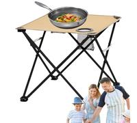 Generisch Tavolo pieghevole per campeggio - Tavolo da viaggio pieghevole con 2 portabevande - Scrivania portatile per esterni, accessorio da campeggio per mangiare, viaggi, escursioni, pesca, cortile