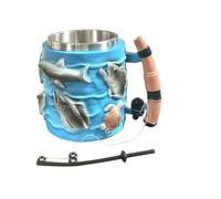 Generisch Tazza da caffè da 300 ml, con manico ergonomico, motivo latte, per pesca, latte, acqua, succo, latte, tè, birra, papà, fidanzato, zio