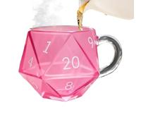 Generisch Tazza da tè Polyhedral Dice Beverage Container - Glass Funny Coffee Mugs | For Morning Routine Breaks Home Decor Dices, Glass Drinking Cup For Game Night