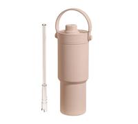 Generisch Tazza da viaggio isolata | 735 ml di paglia di grande capacità | strumento per bere a doppia parete con manico e paglia, deliziosa bottiglia d'acqua per la palestra a scuola