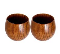 Generisch Tazze da tè in legno - 2 bicchieri in legno per bevande - Tazza da bere fatta a mano, sia per caffetteria, bancone, caffè, caffè, caffè, caffè, caffè, caffè, caffè, latte, vino, latte, anche
