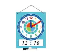 Generisch Teaching Clock for Kids - Dry Erase | Educational Time Learning Clock with Dry Erase Writing Area, Hands-On Practice Tool for Telling Time, Ideal for Classroom, Homeschool & Home Use