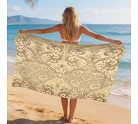 Generisch Telo Mare 80X160 Oro Microfibra Telo da Bagno Asciugamano Spiaggia Teli da Mare Asciugamano Bagno Per Viaggio Doccia Nuoto