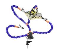 Generisch Terzo strumento manuale | Supporto PCB con 4 bracci flessibili e clip rotanti a 360°, morsetto regolabile da tavolo aiuta a mano per riparazioni di saldatura elettronica