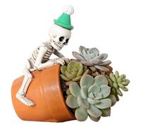 Generisch Teschio piante, scheletro orror, per decorazione del prato | Con foro di drenaggio, fiori spaventosi per esterni, giardino, terrazza, aiuola, Halloween, ufficio, casa