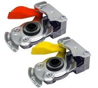 Generisch Testa della frizione rossa giallo M16 Set con valvola per trattore, trattore, aria compressa