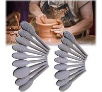 Generisch Texture Tool Set for Clay Art, DIY Pottery Ovale Pattern Clay Texture Roller, Set di strumenti strutturati per progetti artistici, Clay Texture Roller per principianti e professionisti (2