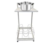 Generisch The Counter Pan Rack, Pan Organizer Rack, Armadio regolabile - Supporto per tagliere, utensili da cucina multifunzione per armadi, casa, ristorante