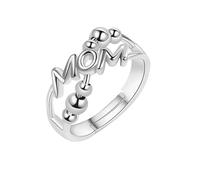 Generisch The Ring Poster "Herzlicher, Personalizzato Open "MAMA", perfetto per tua madre, come per amore e gratitudine per la festa della mamma." Anelli lucidanti, A, Rame, Nessuna pietra preziosa