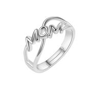 Generisch The Ring Poster "Herzlicher, Personalizzato Open "MAMA", perfetto per tua madre, come per amore e gratitudine per la festa della mamma." Anelli lucidanti, A, Rame, Nessuna pietra preziosa