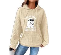 Generisch This is Some Boo Sheet Felpa casual Pullover Waffle Top Funny Halloween Hoodie with Graphic Print, beige., xxl