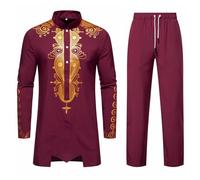 Generisch Thobe & caftano da uomo, in cotone, a maniche lunghe, abbigliamento da preghiera Middle East Dubai, Abaya per pregare Ramadan Eid Matrimoni, Arabo Crew Colletto alto islamico musulmano