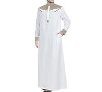 Generisch Thobe da uomo alla moda con accenti di colore per occasioni festive, tradizioni culturali come abito elegante con design funzionale, cachi, 3XL
