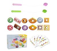 Generisch Threading Toys - PP Fruit Veggie Lacing Set | Hand-Eye Coordination Booster for Preschool Kids Girls Boys | Educational Threading Toy for Home Classroom Travel Car Road Trip
