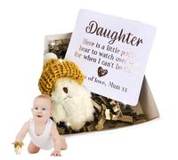 Generisch Tiny Pocket Bear Hug - Mini peluche a forma di orsetto, con etichetta vuota per i vostri, giorno del Ringraziamento, Natale, compleanno, regalo di nozze