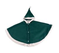 Generisch Toddler Christmas Girls Hooded Cape Cloak Poncho Coat Snowsuit Carseat Poncho Jacket Winter Outfit Due Pezzi Bambini, verde, 12-18 Monate