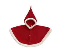 Generisch Toddler Christmas Girls Hooded Cape Cloak Poncho Coat Snowsuit Carseat Poncho Jacket Winter Outfit, Colore: rosso, 12-18 Monate