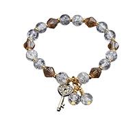 Generisch tooth Armband Mehrfarbiges -Perlenarmband für Damen, stapelbares Perlenarmband, mehrschichtiges, verstellbares Perlenarmband, buntes -Armband Glashütte Lederarmband, A, Metallo, Nessuna