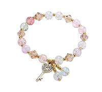 Generisch tooth Armband Mehrfarbiges -Perlenarmband für Damen, stapelbares Perlenarmband, mehrschichtiges, verstellbares Perlenarmband, buntes -Armband Glashütte Lederarmband, A, Metallo, Nessuna