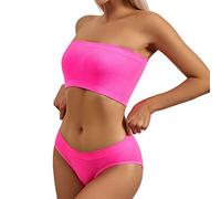 Generisch Top da donna in 2 pezzi con reggiseno imbottito, lingerie, gilet Hip Big Triangle Square Panty Set Caratteristiche:, Pk2, Taglia unica