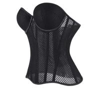 Generisch Top modellante in pizzo trasparente da donna con coppe integrate, pizzo trasparente, coppe integrate, modellante della vita, migliora la figura