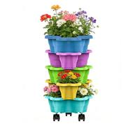 Generisch Torre verticale impilabile, resistente alle intemperie, a più livelli, torre di fiori alla fragola, per cortile, terrazza, balcone, prato, decorazione per la casa