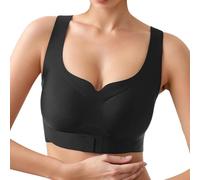 Generisch Tracolla comoda e trasparente da donna, senza fili, senza schiena, senza spugna, con spallacci convertibili, piccola donna, Nero , XL