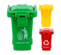 Generisch Trash Pack giocattoli | Cestino per la spazzatura con coperchio e ruote | Contenitore per rifiuti portatile per scrivania, ufficio, aula | tavolo per il compleanno dei bambini