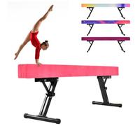 Generisch Trave da ginnastica da 180 cm, con 5 livelli di altezza (17/38/46/52/56 cm), trave da ginnastica in nucleo ad alta densità e superficie antiscivolo, per bambini dai 3 anni in su, per interni