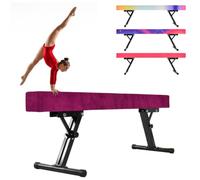 Generisch Trave da ginnastica da 180 cm, con 5 livelli di altezza (17/38/46/52/56 cm), trave da ginnastica in nucleo ad alta densità e superficie antiscivolo, per bambini dai 3 anni in su, per interni