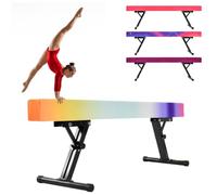 Generisch Trave da ginnastica da 180 cm, con 5 livelli di altezza (17/38/46/52/56 cm), trave da ginnastica in nucleo ad alta densità e superficie antiscivolo, per bambini dai 3 anni in su, per interni
