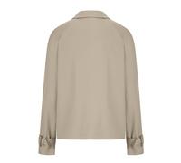 Generisch Trench corto da donna a maniche lunghe doppio fila colletto alto giubbotto casual vestibilità ampia giacca con tasche per uso quotidiano ufficio, cachi, S