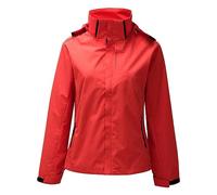 Generisch Trench - Giacca impermeabile da donna, con cappuccio, impermeabile, per le mezze stagioni, per le attività all'aria aperta, per le donne, con guscio rigido, primavera, rimovibile, due per